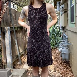 90s vintage black dress with sparkle